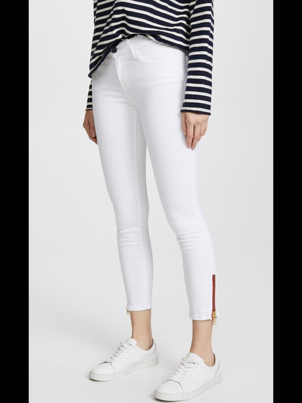 Like NEW L.A. Etienne Marcel White Signature Ankle Zip Jeans, Size 27